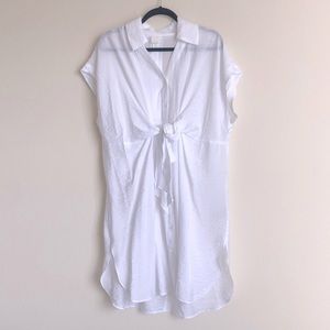 H&M white shirt dress